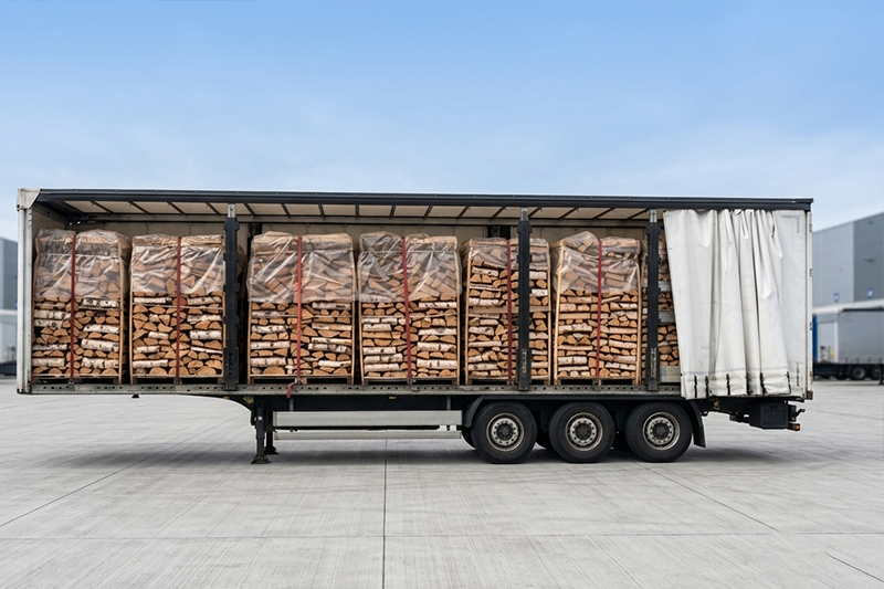 LKW-Ladung Brennholz – Hainbuche – 30/33 cm – kammergetrocknet – 1,8 RM Paletten